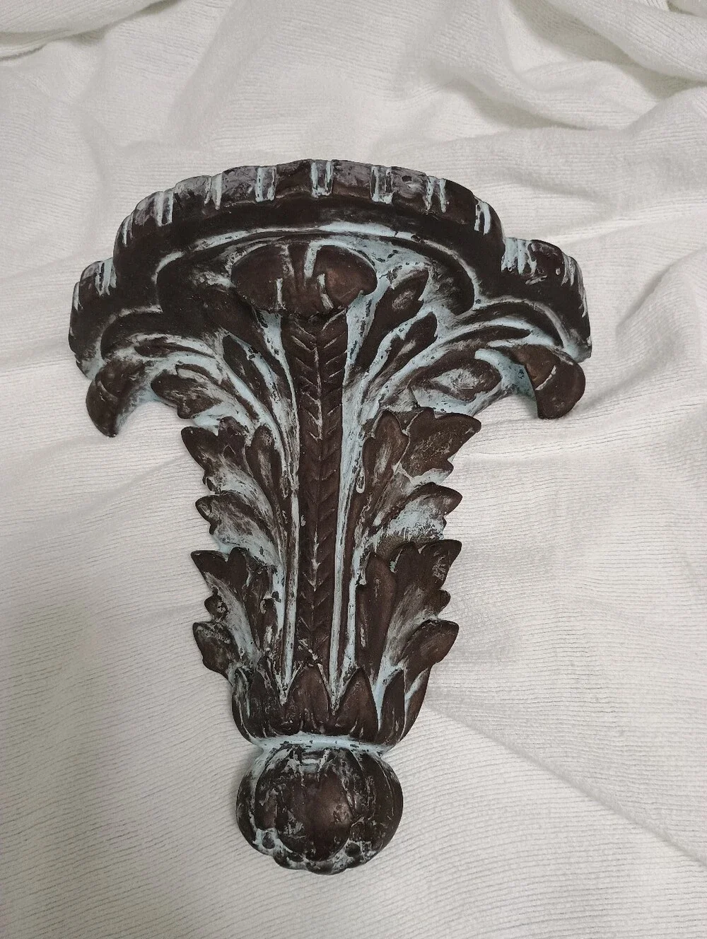 DECORATIVE Distressed CORNICE WALL SHELF Antiqued Heavy Plaster